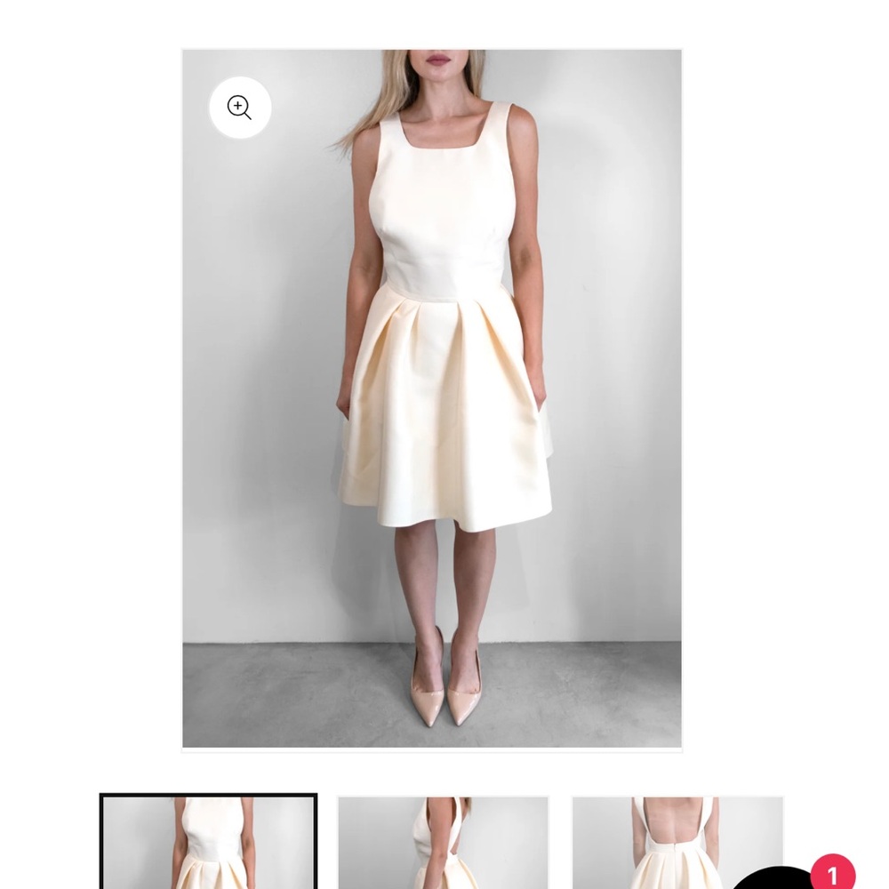 Christian Dior Open Back Wool and Silk Blend Mini Dress